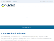 Tablet Screenshot of chromeinfosoft.com